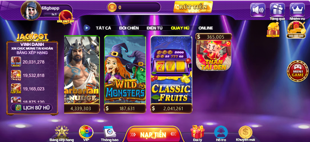 Thần Tài Đến 68gb – Game Slot hấp dẫn không thể bỏ qua 1 Giới thiệu về Thần Tài Đến 68gb – tựa game Slot Nổ Hũ hấp dẫn, được yêu thích hiện nay